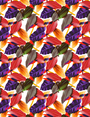 Roller blind for large window Colorful leaves