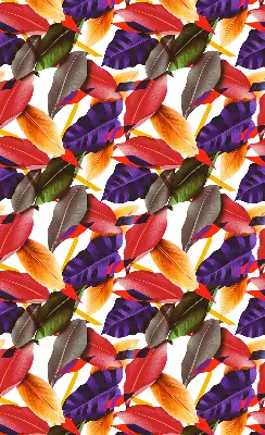 Roller blind for large windows colorful leaves pattern