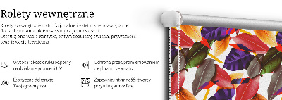 Roller blind for large window Colorful leaves
