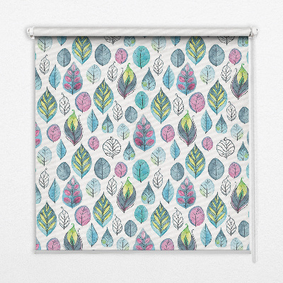 Fabric roller blind Colorful leaves