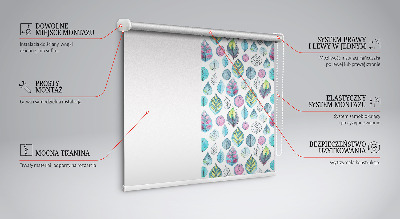 Fabric roller blind Colorful leaves