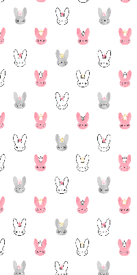 Modern roller blind Colorful rabbits in crowns