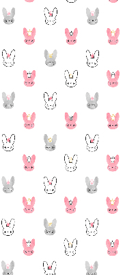 Modern roller blind Colorful rabbits in crowns