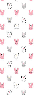 Modern roller blind Colorful rabbits in crowns