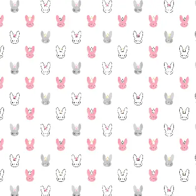 Modern roller blind with colorful rabbits in crowns pattern