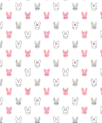 Modern roller blind Colorful rabbits in crowns