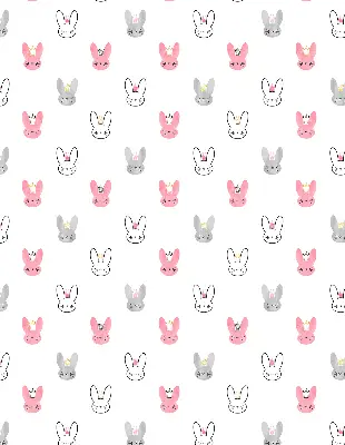 Modern roller blind with colorful rabbits in crowns pattern