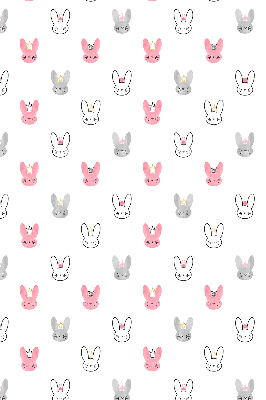 Modern roller blind Colorful rabbits in crowns