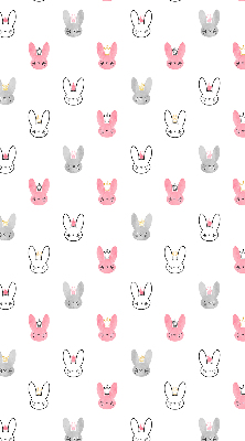 Modern roller blind Colorful rabbits in crowns