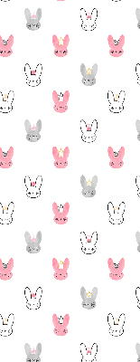 Modern roller blind Colorful rabbits in crowns