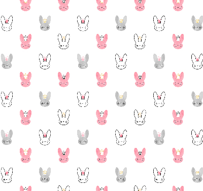 Modern roller blind Colorful rabbits in crowns
