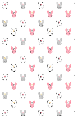 Modern roller blind Colorful rabbits in crowns