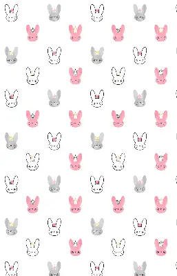 Modern roller blind with colorful rabbits in crowns pattern