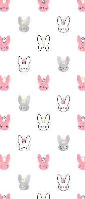 Modern roller blind Colorful rabbits in crowns