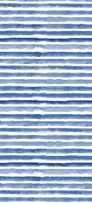 Roller blind for large window Painted blue stripes