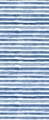 Roller blind for large window Painted blue stripes