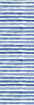 Roller blind for large window Painted blue stripes