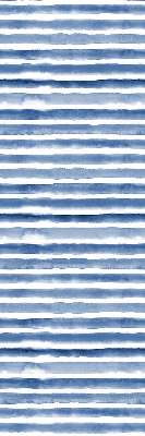Roller blind for large window Painted blue stripes