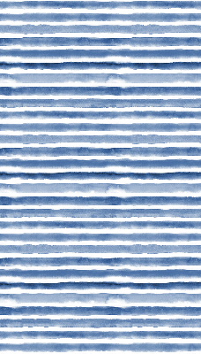 Roller blind for large window Painted blue stripes