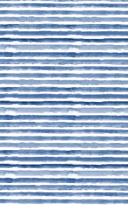 Roller blind for large window Painted blue stripes