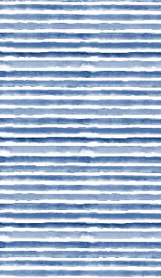 Roller blind for large window Painted blue stripes