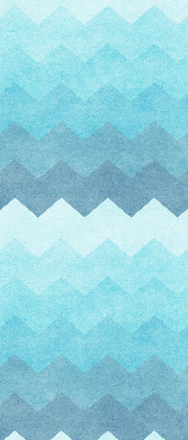 Fabric roller blind painted mountains design