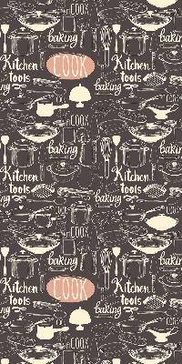 Culinary utensils set modern roller blind style