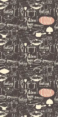Culinary utensils set modern roller blind style
