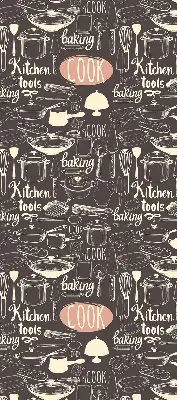 Culinary utensils set modern roller blind style