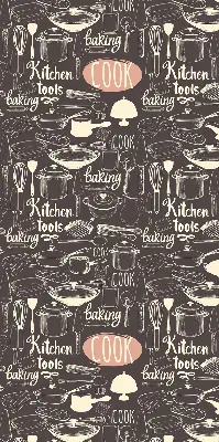 Culinary utensils set modern roller blind style