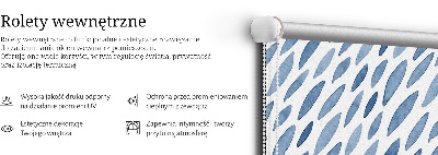 Roller blind for large windows painted grains design