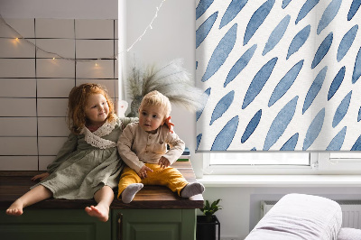 Roller blind for large window Painted grains