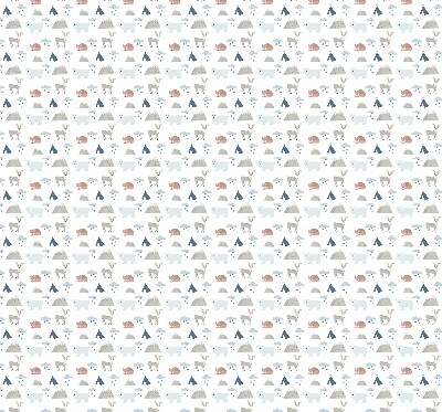 Fabric roller blind Mountains rain animals
