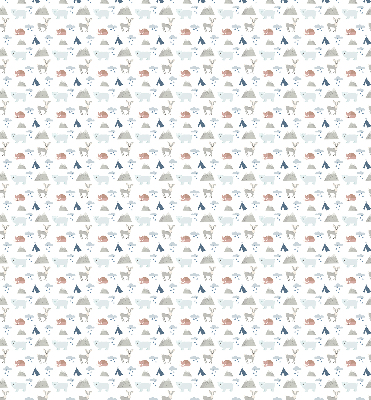 Fabric roller blind Mountains rain animals
