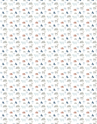 Fabric roller blind Mountains rain animals