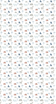 Fabric roller blind Mountains rain animals