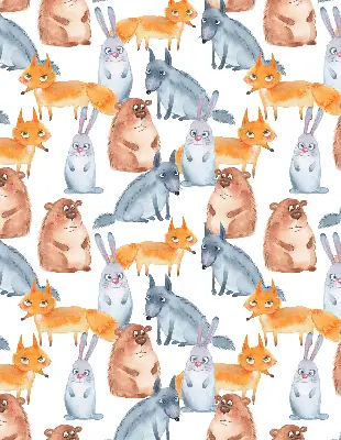 Modern roller blind with animals pattern