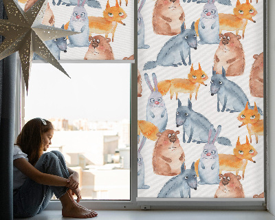 Modern roller blind Animals