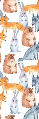 Modern roller blind with animals pattern