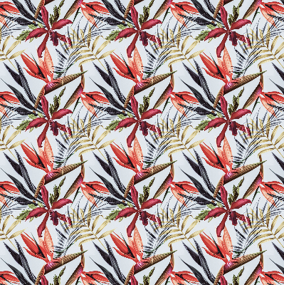 Roller blind for large window Exotic leaves