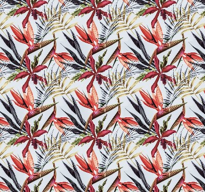 Roller blind for large window Exotic leaves