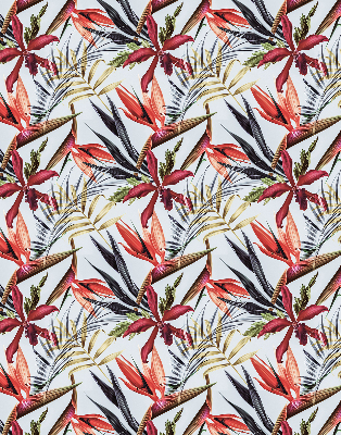 Roller blind for large window Exotic leaves