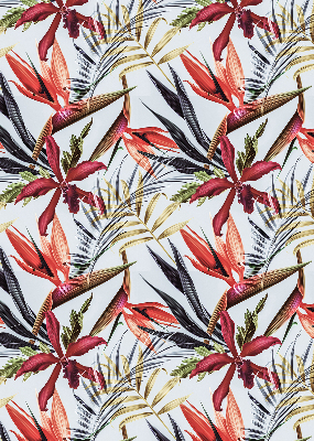 Roller blind for large window Exotic leaves