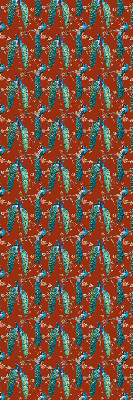 Fabric roller blind Peacocks on the branches