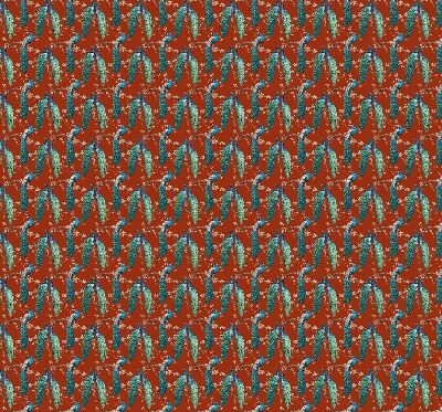 Fabric roller blind Peacocks on the branches