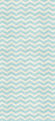 Roller blind for large window blue zigzags pattern