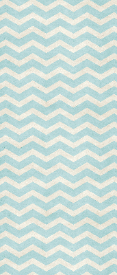 Roller blind for large window Blue zigzags