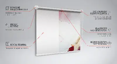 Roller blind for large window painted picture