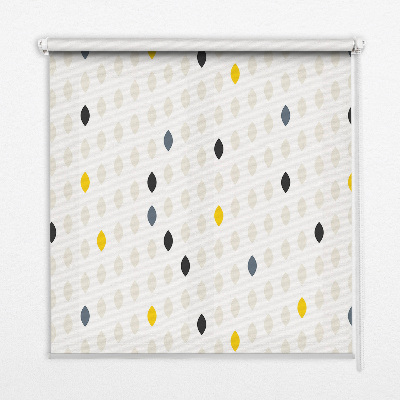 Roller blind with a colorful grains print