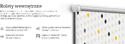Roller blind with a colorful grains print